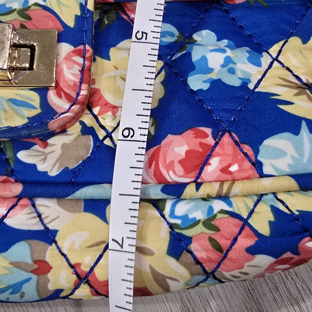 Bam Forever Floral Twist Lock Chain Handbag Or Crossbody - Picture 6 of 8